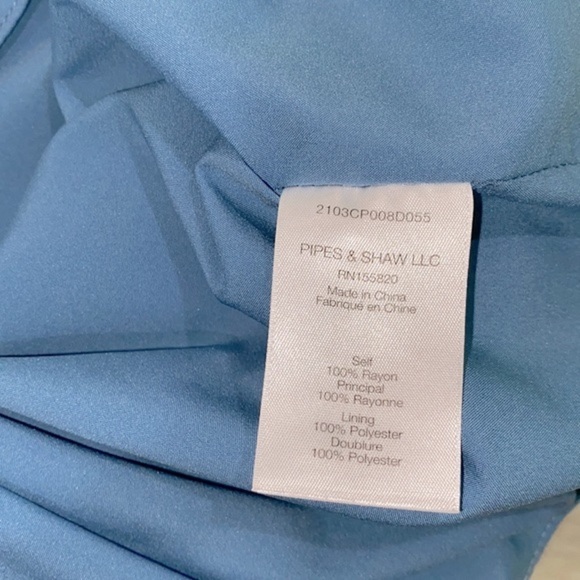 Veronica Beard blue tiani floral drawstring dress in cornflower size 8 - Picture 13 of 14